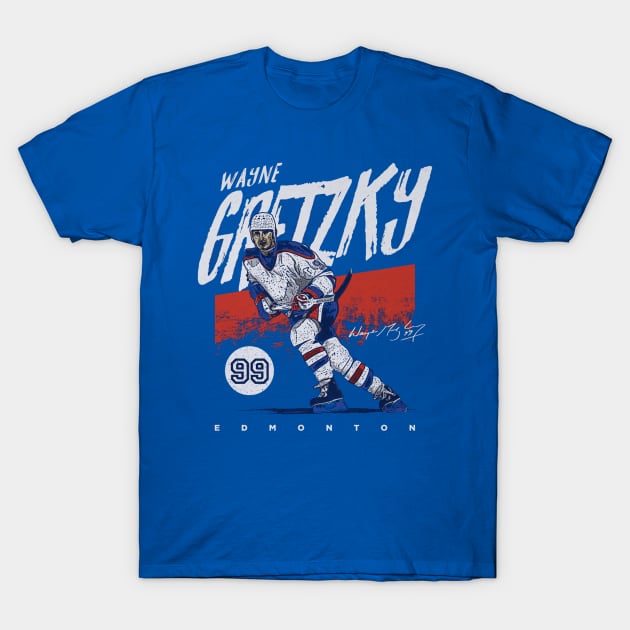 Wayne Gretzky Edmonton Grunge T-Shirt by lavonneroberson